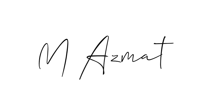 Also You can easily find your signature by using the search form. We will create M Azmat name handwritten signature images for you free of cost using Allison_Script sign style. M Azmat signature style 2 images and pictures png