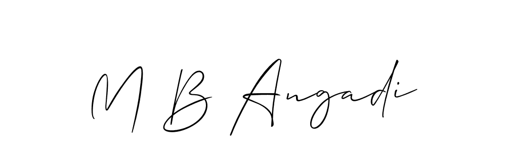 Best and Professional Signature Style for M B Angadi. Allison_Script Best Signature Style Collection. M B Angadi signature style 2 images and pictures png