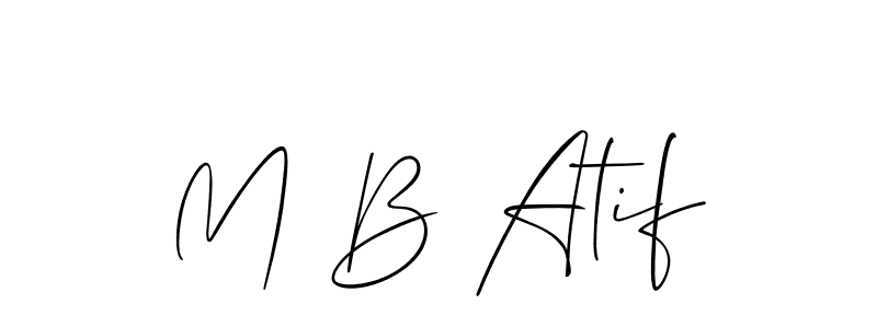 How to make M B Atif signature? Allison_Script is a professional autograph style. Create handwritten signature for M B Atif name. M B Atif signature style 2 images and pictures png