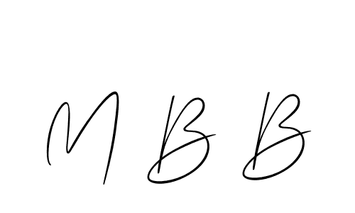 How to make M B B signature? Allison_Script is a professional autograph style. Create handwritten signature for M B B name. M B B signature style 2 images and pictures png