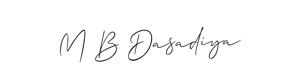 Best and Professional Signature Style for M B Dasadiya. Allison_Script Best Signature Style Collection. M B Dasadiya signature style 2 images and pictures png