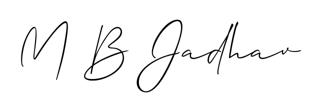 Express your personality with a custom M B Jadhav signature crafted with Allison_Script typography. Free transparent PNG download available. M B Jadhav signature style 2 images and pictures png