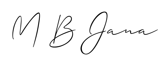 Enhance your business communications with M B Jana signature in Allison_Script lettering. Clean, modern, and universally compatible. M B Jana signature style 2 images and pictures png