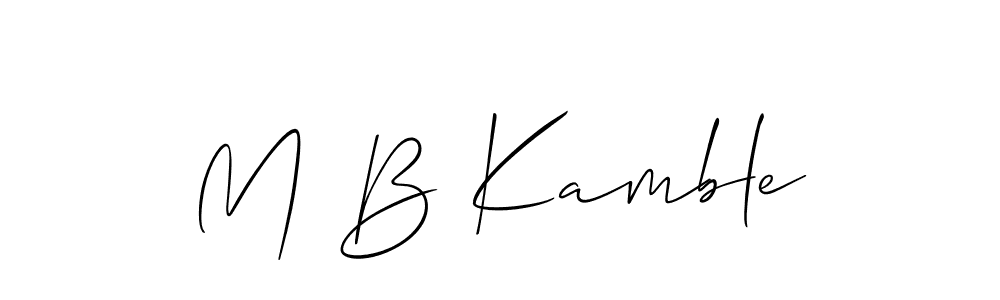 if you are searching for the best signature style for your name M B Kamble. so please give up your signature search. here we have designed multiple signature styles  using Allison_Script. M B Kamble signature style 2 images and pictures png