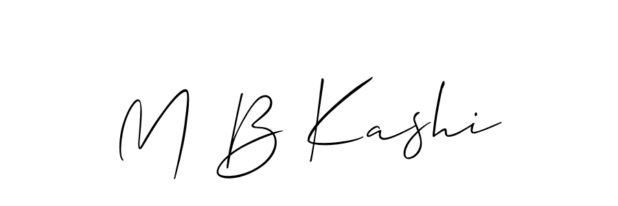 You should practise on your own different ways (Allison_Script) to write your name (M B Kashi) in signature. don't let someone else do it for you. M B Kashi signature style 2 images and pictures png