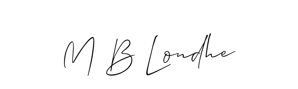 Make a beautiful signature design for name M B Londhe. Use this online signature maker to create a handwritten signature for free. M B Londhe signature style 2 images and pictures png