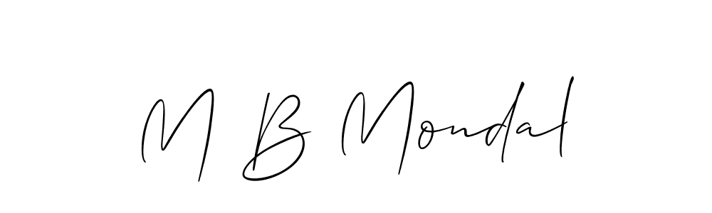 Allison_Script is a professional signature style that is perfect for those who want to add a touch of class to their signature. It is also a great choice for those who want to make their signature more unique. Get M B Mondal name to fancy signature for free. M B Mondal signature style 2 images and pictures png