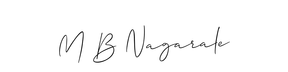 The best way (Allison_Script) to make a short signature is to pick only two or three words in your name. The name M B Nagarale include a total of six letters. For converting this name. M B Nagarale signature style 2 images and pictures png