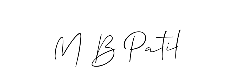 M B Patil stylish signature style. Best Handwritten Sign (Allison_Script) for my name. Handwritten Signature Collection Ideas for my name M B Patil. M B Patil signature style 2 images and pictures png