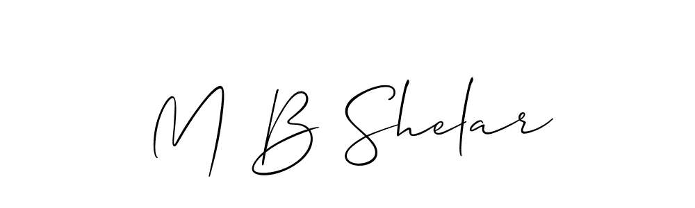Allison_Script is a professional signature style that is perfect for those who want to add a touch of class to their signature. It is also a great choice for those who want to make their signature more unique. Get M B Shelar name to fancy signature for free. M B Shelar signature style 2 images and pictures png