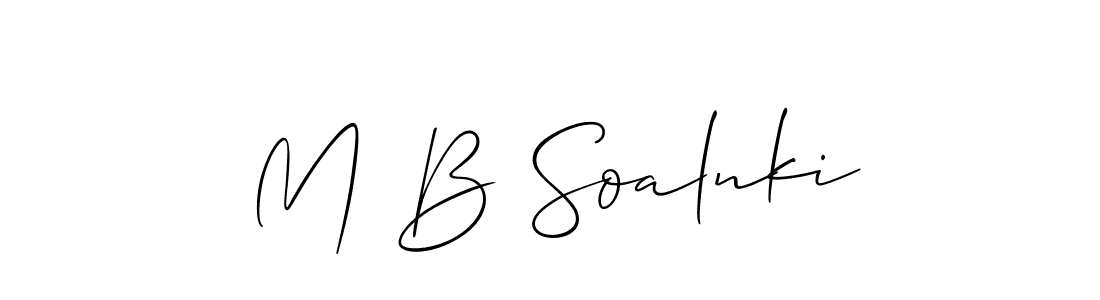 if you are searching for the best signature style for your name M B Soalnki. so please give up your signature search. here we have designed multiple signature styles  using Allison_Script. M B Soalnki signature style 2 images and pictures png
