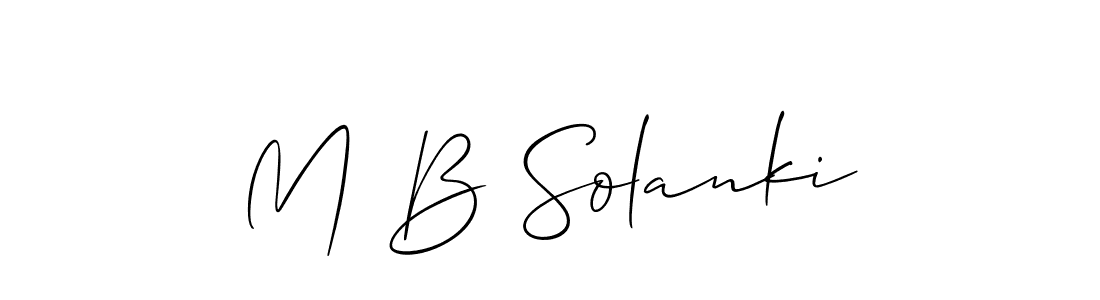 if you are searching for the best signature style for your name M B Solanki. so please give up your signature search. here we have designed multiple signature styles  using Allison_Script. M B Solanki signature style 2 images and pictures png