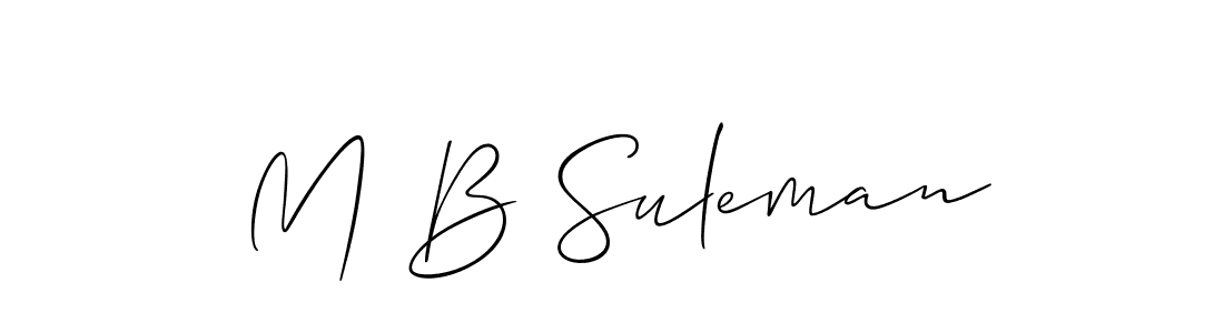 Make a beautiful signature design for name M B Suleman. Use this online signature maker to create a handwritten signature for free. M B Suleman signature style 2 images and pictures png