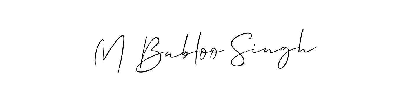 How to Draw M Babloo Singh signature style? Allison_Script is a latest design signature styles for name M Babloo Singh. M Babloo Singh signature style 2 images and pictures png