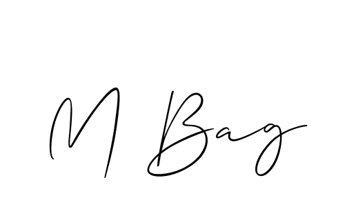 Create a beautiful signature design for name M Bag. With this signature (Allison_Script) fonts, you can make a handwritten signature for free. M Bag signature style 2 images and pictures png