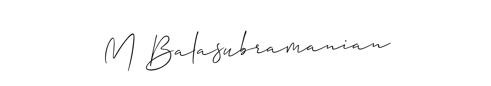 Similarly Allison_Script is the best handwritten signature design. Signature creator online .You can use it as an online autograph creator for name M Balasubramanian. M Balasubramanian signature style 2 images and pictures png