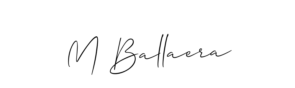 Create a beautiful signature design for name M Ballaera. With this signature (Allison_Script) fonts, you can make a handwritten signature for free. M Ballaera signature style 2 images and pictures png