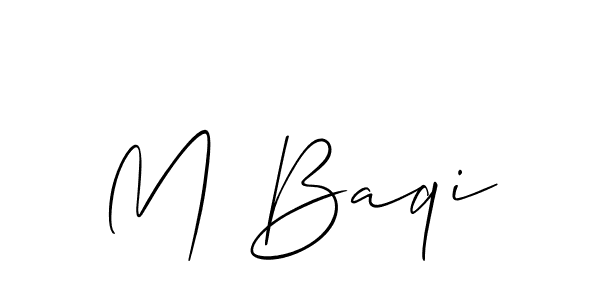 You can use this online signature creator to create a handwritten signature for the name M Baqi. This is the best online autograph maker. M Baqi signature style 2 images and pictures png