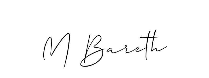 Allison_Script is a professional signature style that is perfect for those who want to add a touch of class to their signature. It is also a great choice for those who want to make their signature more unique. Get M Bareth name to fancy signature for free. M Bareth signature style 2 images and pictures png