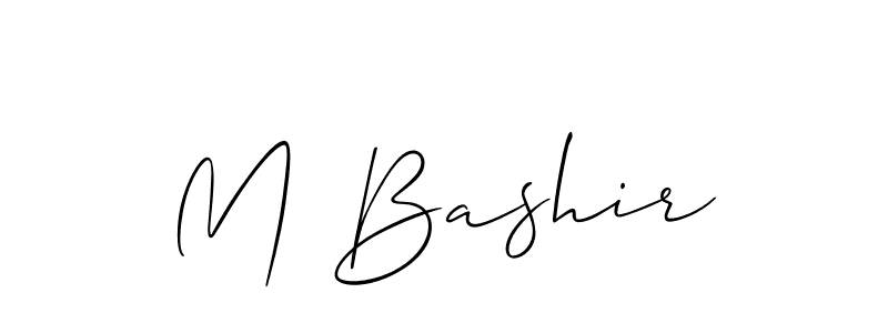 Create a beautiful signature design for name M Bashir. With this signature (Allison_Script) fonts, you can make a handwritten signature for free. M Bashir signature style 2 images and pictures png