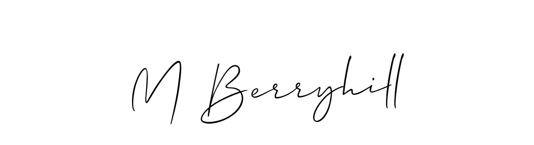 Also we have M Berryhill name is the best signature style. Create professional handwritten signature collection using Allison_Script autograph style. M Berryhill signature style 2 images and pictures png