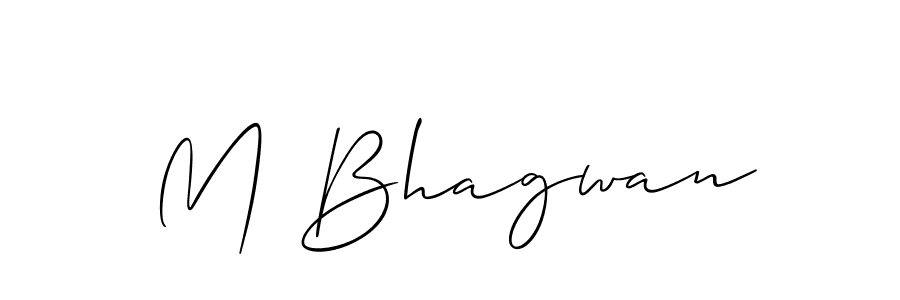 M Bhagwan stylish signature style. Best Handwritten Sign (Allison_Script) for my name. Handwritten Signature Collection Ideas for my name M Bhagwan. M Bhagwan signature style 2 images and pictures png