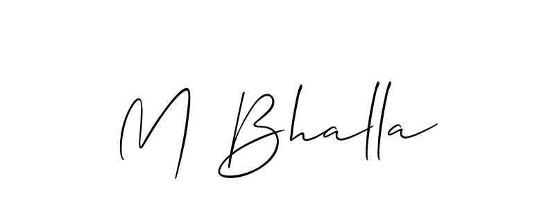 Make a short M Bhalla signature style. Manage your documents anywhere anytime using Allison_Script. Create and add eSignatures, submit forms, share and send files easily. M Bhalla signature style 2 images and pictures png