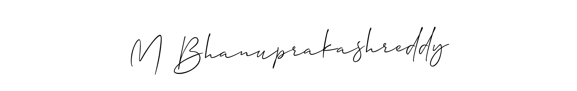 It looks lik you need a new signature style for name M Bhanuprakashreddy. Design unique handwritten (Allison_Script) signature with our free signature maker in just a few clicks. M Bhanuprakashreddy signature style 2 images and pictures png