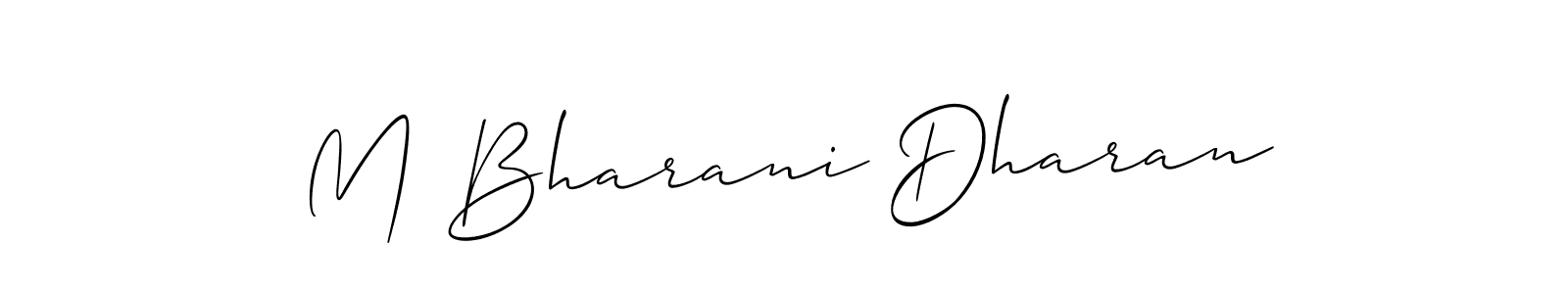How to make M Bharani Dharan signature? Allison_Script is a professional autograph style. Create handwritten signature for M Bharani Dharan name. M Bharani Dharan signature style 2 images and pictures png