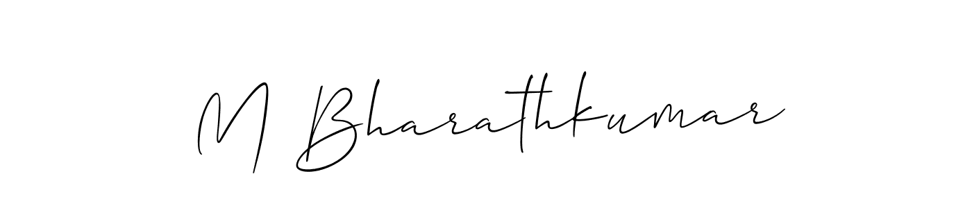 How to Draw M Bharathkumar signature style? Allison_Script is a latest design signature styles for name M Bharathkumar. M Bharathkumar signature style 2 images and pictures png