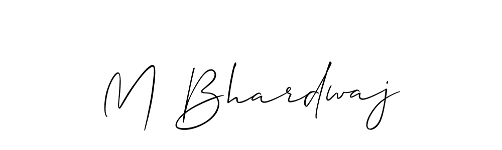 M Bhardwaj stylish signature style. Best Handwritten Sign (Allison_Script) for my name. Handwritten Signature Collection Ideas for my name M Bhardwaj. M Bhardwaj signature style 2 images and pictures png