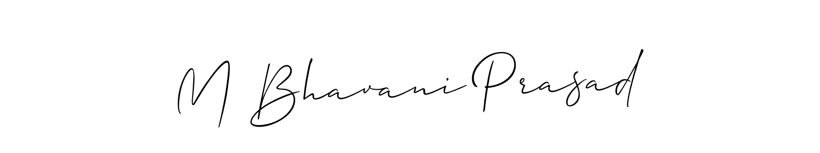Allison_Script is a professional signature style that is perfect for those who want to add a touch of class to their signature. It is also a great choice for those who want to make their signature more unique. Get M Bhavani Prasad name to fancy signature for free. M Bhavani Prasad signature style 2 images and pictures png