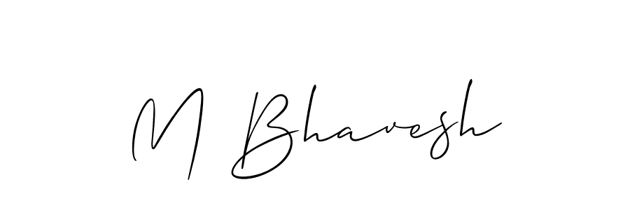 How to make M Bhavesh signature? Allison_Script is a professional autograph style. Create handwritten signature for M Bhavesh name. M Bhavesh signature style 2 images and pictures png