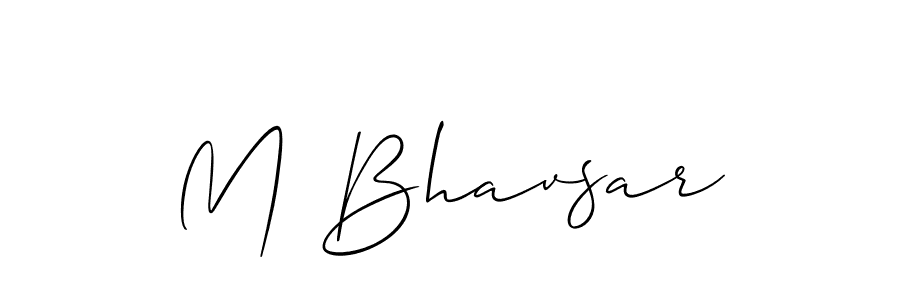 Allison_Script is a professional signature style that is perfect for those who want to add a touch of class to their signature. It is also a great choice for those who want to make their signature more unique. Get M Bhavsar name to fancy signature for free. M Bhavsar signature style 2 images and pictures png