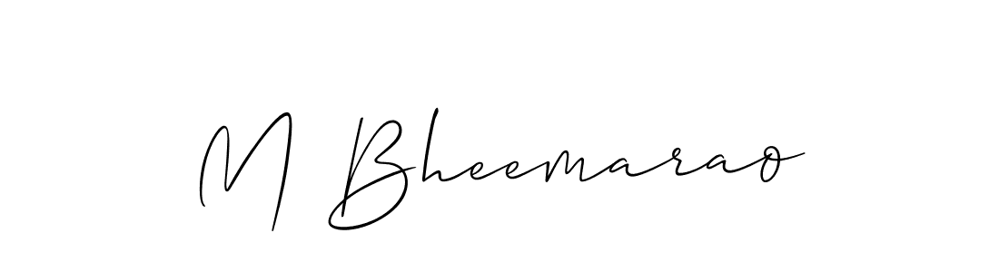 Create a beautiful signature design for name M Bheemarao. With this signature (Allison_Script) fonts, you can make a handwritten signature for free. M Bheemarao signature style 2 images and pictures png