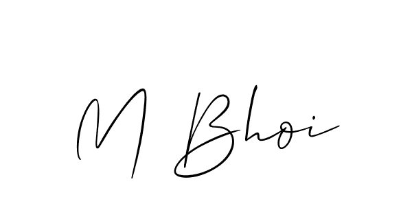 How to make M Bhoi signature? Allison_Script is a professional autograph style. Create handwritten signature for M Bhoi name. M Bhoi signature style 2 images and pictures png