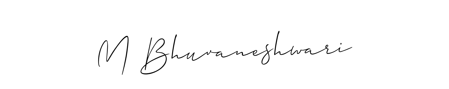 It looks lik you need a new signature style for name M Bhuvaneshwari. Design unique handwritten (Allison_Script) signature with our free signature maker in just a few clicks. M Bhuvaneshwari signature style 2 images and pictures png