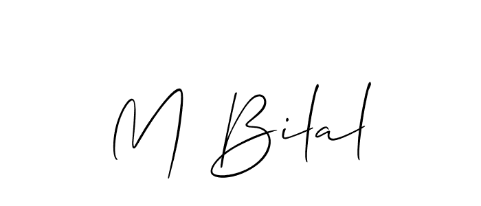 Make a beautiful signature design for name M Bilal. With this signature (Allison_Script) style, you can create a handwritten signature for free. M Bilal signature style 2 images and pictures png
