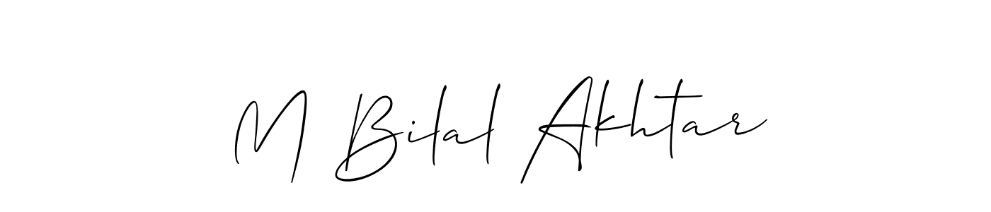 Make a beautiful signature design for name M Bilal Akhtar. With this signature (Allison_Script) style, you can create a handwritten signature for free. M Bilal Akhtar signature style 2 images and pictures png