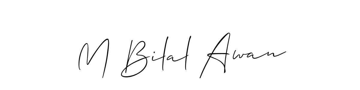 Also we have M Bilal Awan name is the best signature style. Create professional handwritten signature collection using Allison_Script autograph style. M Bilal Awan signature style 2 images and pictures png