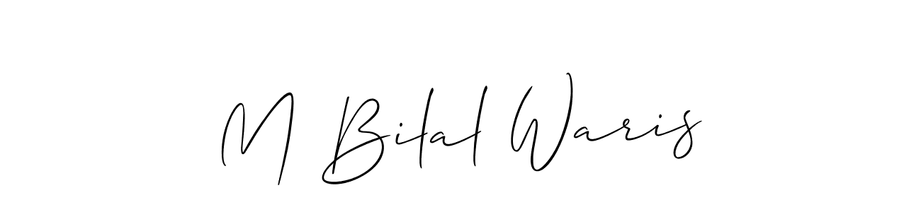 Make a beautiful signature design for name M Bilal Waris. With this signature (Allison_Script) style, you can create a handwritten signature for free. M Bilal Waris signature style 2 images and pictures png