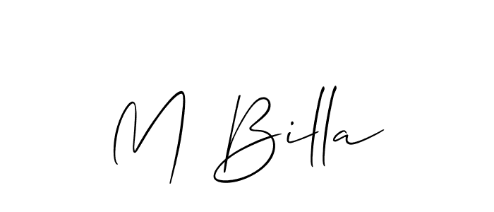 M Billa stylish signature style. Best Handwritten Sign (Allison_Script) for my name. Handwritten Signature Collection Ideas for my name M Billa. M Billa signature style 2 images and pictures png