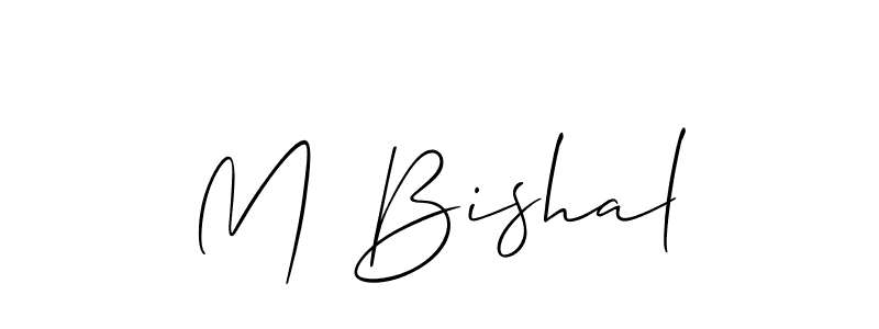 M Bishal stylish signature style. Best Handwritten Sign (Allison_Script) for my name. Handwritten Signature Collection Ideas for my name M Bishal. M Bishal signature style 2 images and pictures png