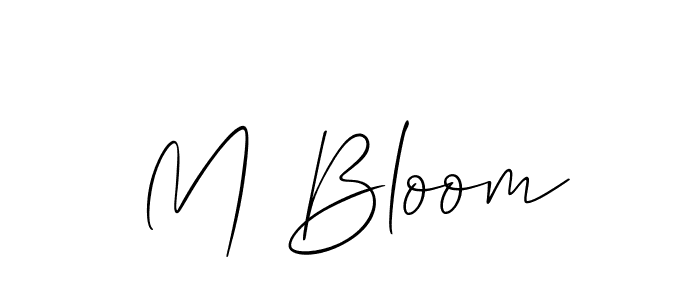Best and Professional Signature Style for M Bloom. Allison_Script Best Signature Style Collection. M Bloom signature style 2 images and pictures png