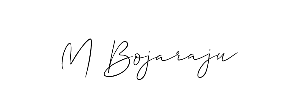 How to make M Bojaraju name signature. Use Allison_Script style for creating short signs online. This is the latest handwritten sign. M Bojaraju signature style 2 images and pictures png