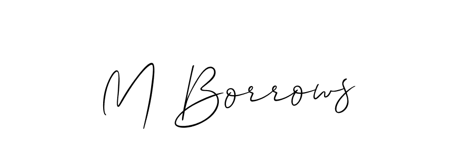 Best and Professional Signature Style for M Borrows. Allison_Script Best Signature Style Collection. M Borrows signature style 2 images and pictures png