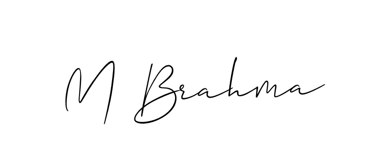 It looks lik you need a new signature style for name M Brahma. Design unique handwritten (Allison_Script) signature with our free signature maker in just a few clicks. M Brahma signature style 2 images and pictures png