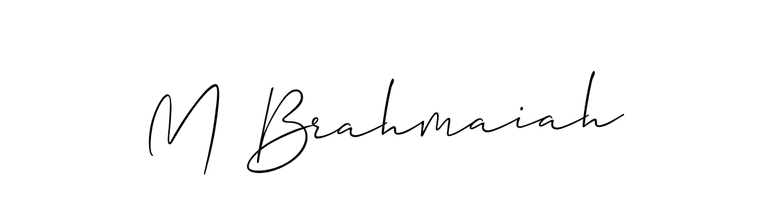 Design your own signature with our free online signature maker. With this signature software, you can create a handwritten (Allison_Script) signature for name M Brahmaiah. M Brahmaiah signature style 2 images and pictures png