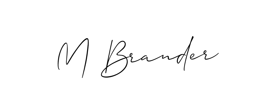 Make a beautiful signature design for name M Brander. With this signature (Allison_Script) style, you can create a handwritten signature for free. M Brander signature style 2 images and pictures png