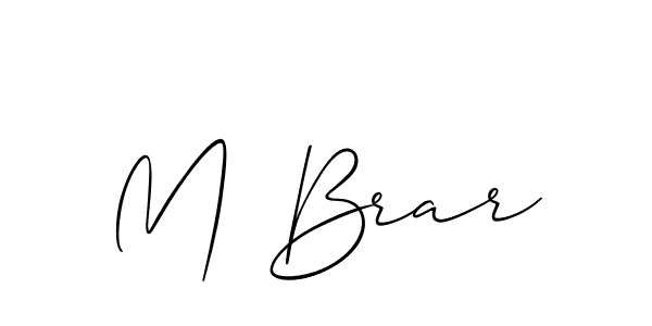 How to make M Brar signature? Allison_Script is a professional autograph style. Create handwritten signature for M Brar name. M Brar signature style 2 images and pictures png